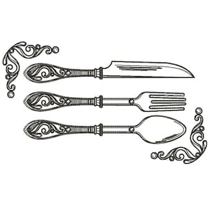 Embroidery Design Cutlery Embroidery Designs