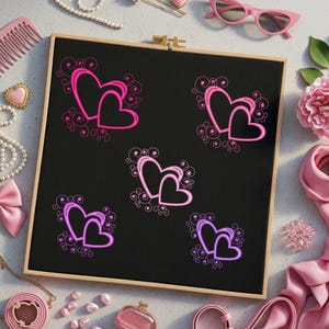 Heart Embroidery Pattern | Romantic Digital File for Machine Stitching | Modern Hoop Design