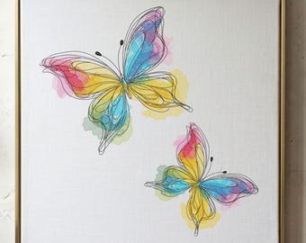 Butterfly Embroidery Design | Line Art | Machine Embroidery File