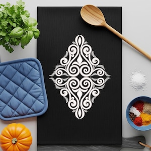 Digital Embroidery File | Elegant Leaf Swirl Pattern | 4x4 Hoop | Soft Lines - Instant Use