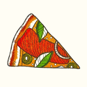Embroidery Design Pizza Machine Embroidery Files Instant Download