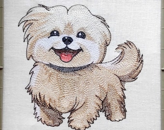 Embroidery Design Dog Embroidery Designs Maltipu