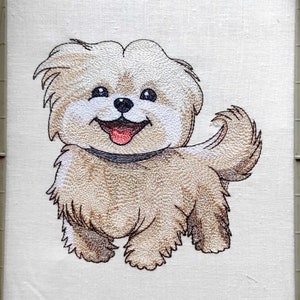 Dog Embroidery Design Machine Embroidery Designs Maltipu INSTANT DOWNLOAD Fast Shipping