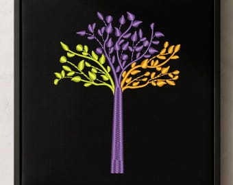 Tree Embroidery Design | Mini 4x4 | Machine Embroidery