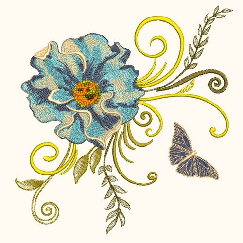 Embroidery Design Embroidery Designs Flowers Etsy