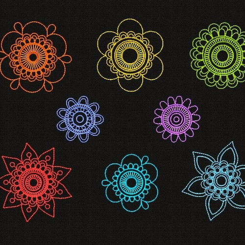 Embroidery Designs Flowers Embroidery Design Etsy