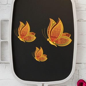 Digital Embroidery Design Butterfly Set | 3 Motifs Machine File | 4x4 Hoop Boho Chic Pattern image 12