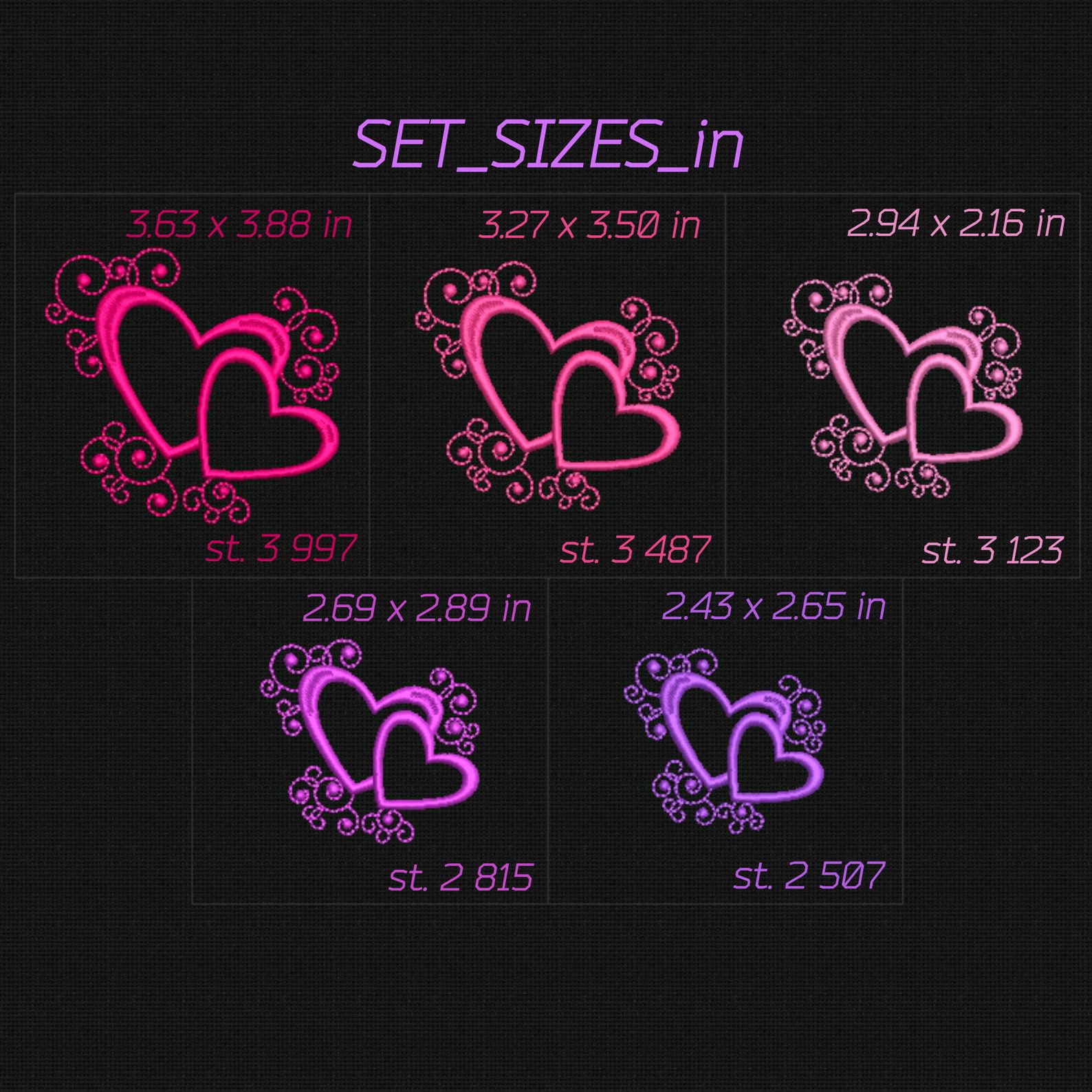 Hearts embroidery design love embroidery designs  etsy Hearts embroidery design love embroidery designs  etsy