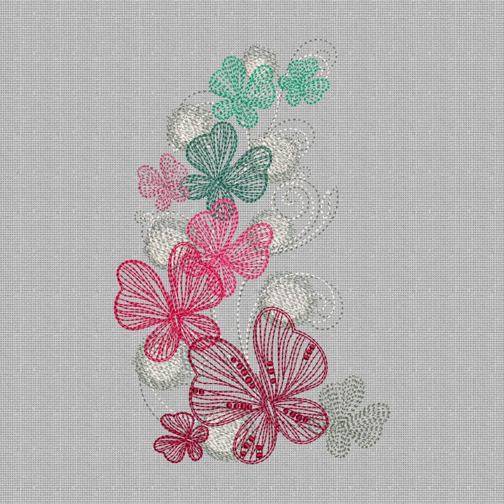 Embroidery Designs Butterfly Embroidery Design Swirls Etsy