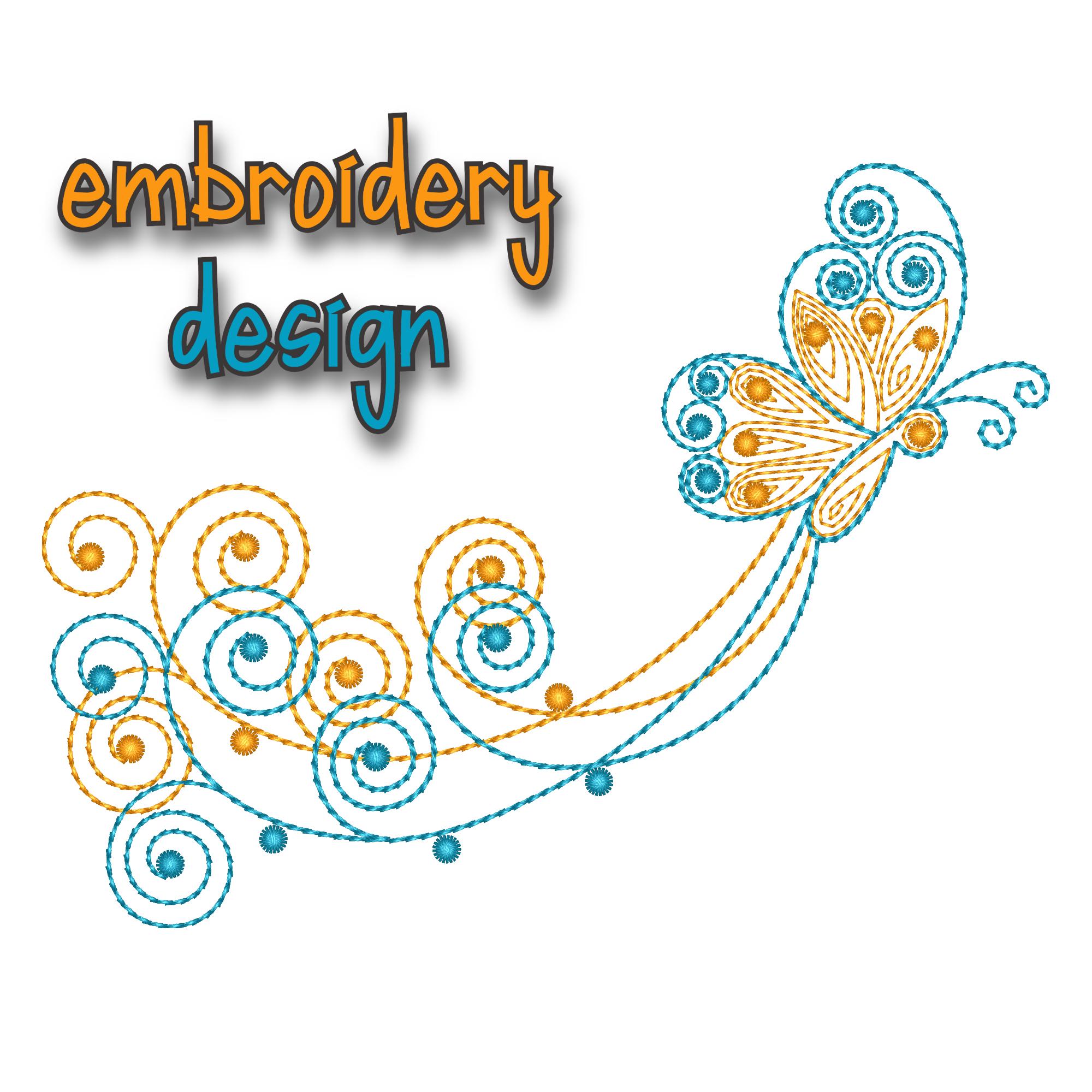 Butterfly Embroidery Design | 5x7 Hoop | Digital Pattern | Instant ...