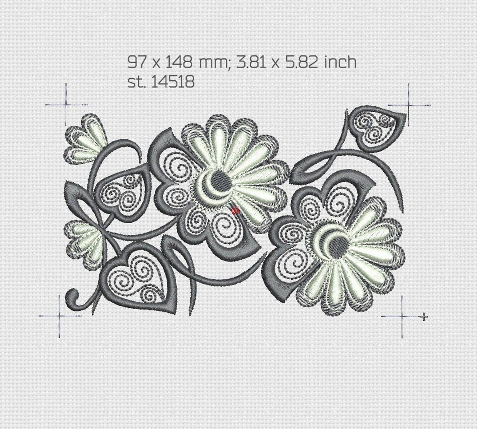 Embroidery Design Flower Embroidery Designs Etsy