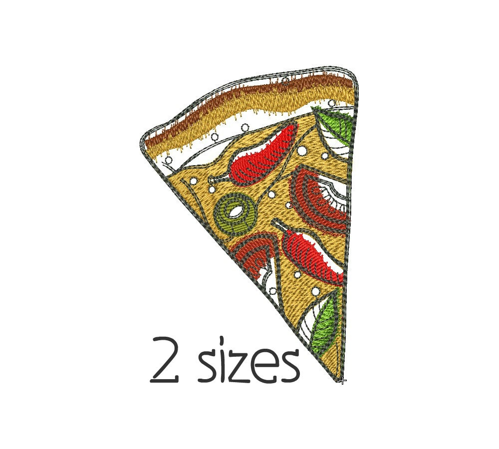 Pizza embroidery design food embroidery designs  etsy Pizza embroidery design food embroidery designs  etsy