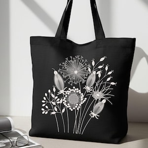 Minimalist Floral Machine Embroidery Design 5x7 Hoop | Single Line Outline File | Digital Pattern