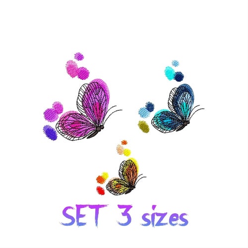 Embroidery Design Butterfly Embroidery Designs Etsy