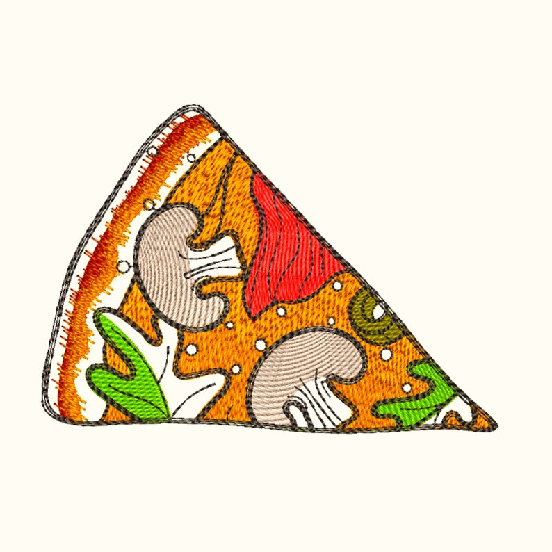 Pizza embroidery design food embroidery designs  etsy Pizza embroidery design food embroidery designs  etsy