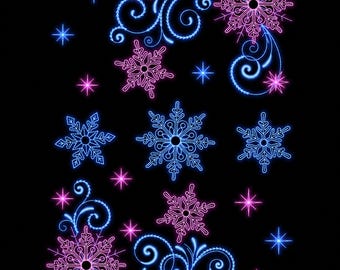 Snowflake Embroidery Design Bundle | Winter Flourishes | Machine Embroidery | 5x7 Hoop Digital Download