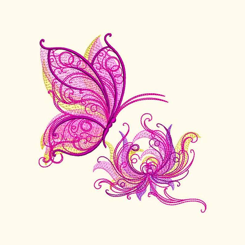 Embroidery Designs Butterfly Embroidery Design Etsy