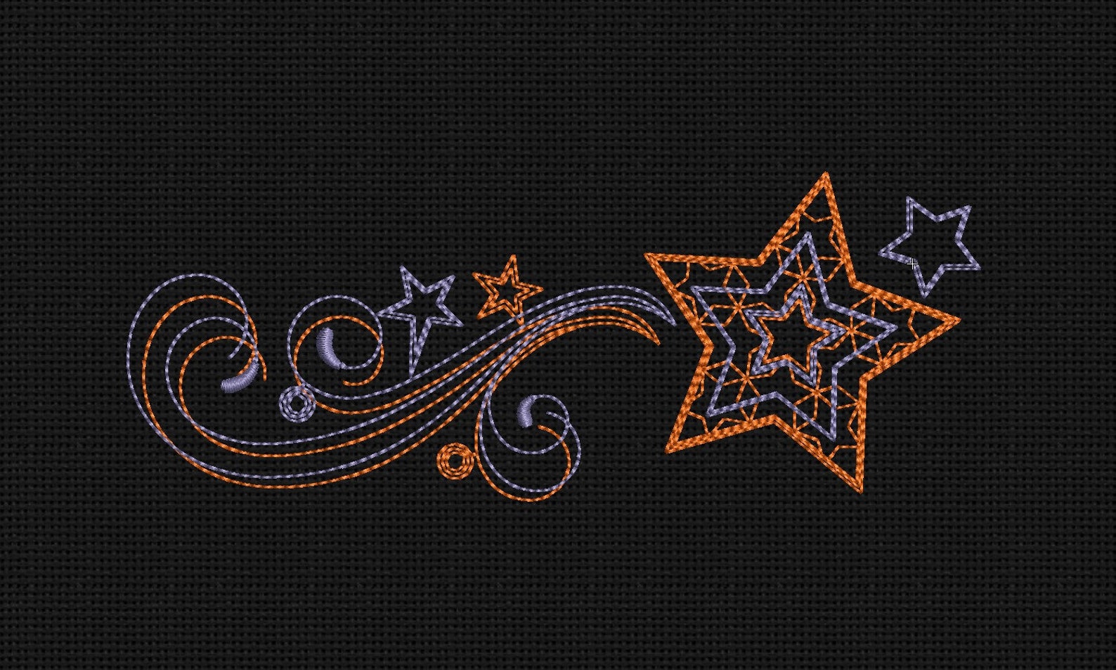 Machine Embroidery Design Star swirl 5x7 in INSTANT DOWNLOAD Etsy