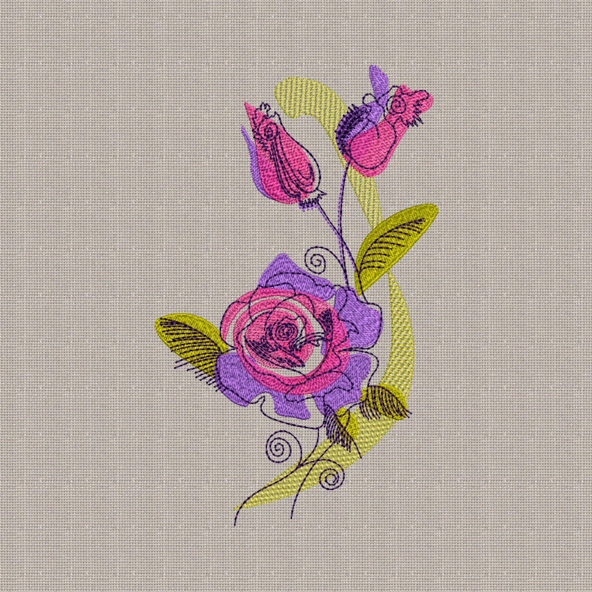 Embroidery Designs Flowers Embroidery Design Etsy