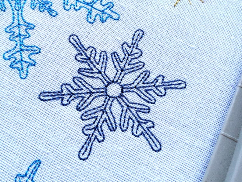 Diseños de bordado Copo de nieve