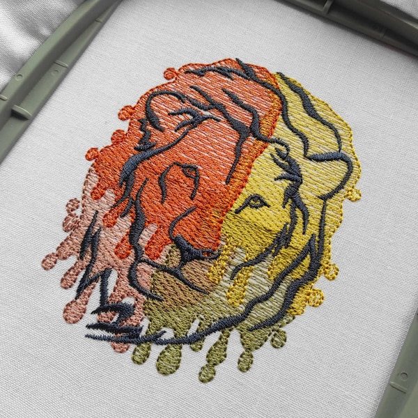 Embroidery Designs Lion Head Etsy