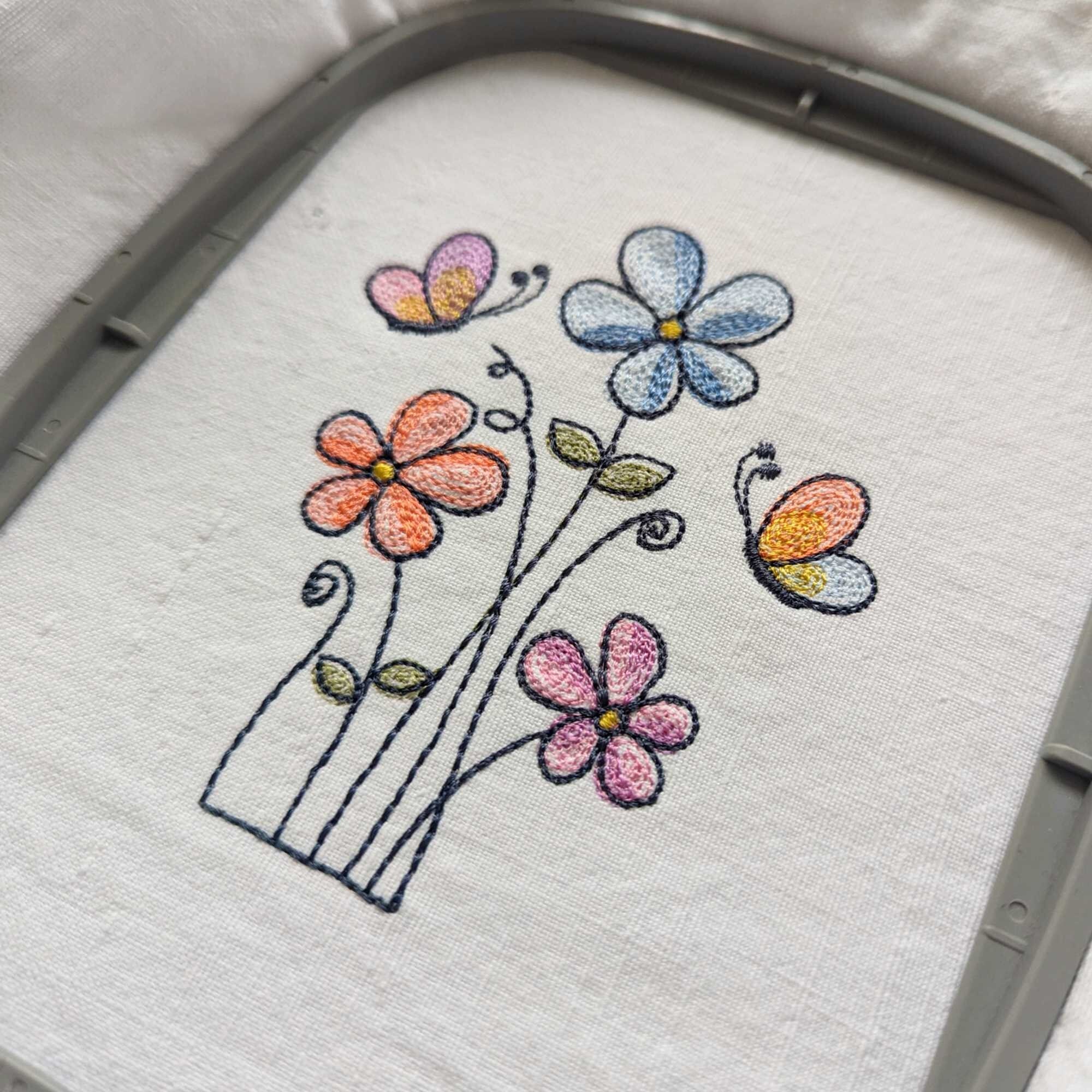 Embroidery Design Flowers Cottagecore Wild Machine