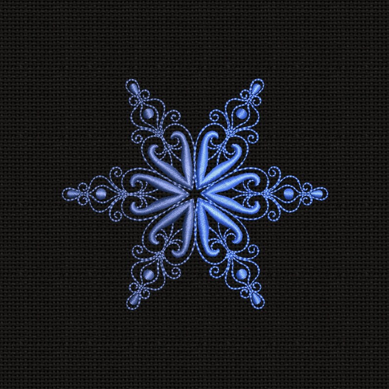 Embroidery Design Snowflake Embroidery Designs Etsy