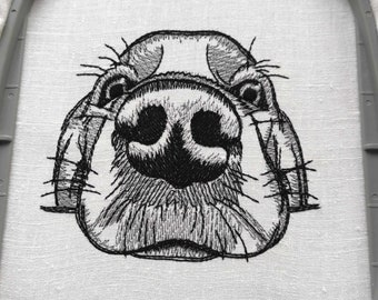 ビーグル犬の刺繍デザイン：ミシン刺繍ファイル（5サイズセット）