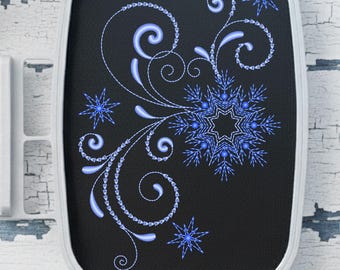 Snowflake Stitch Pattern | Machine Embroidery Swirl | Hoop-Compatible Design | Winter Decor | Instant File