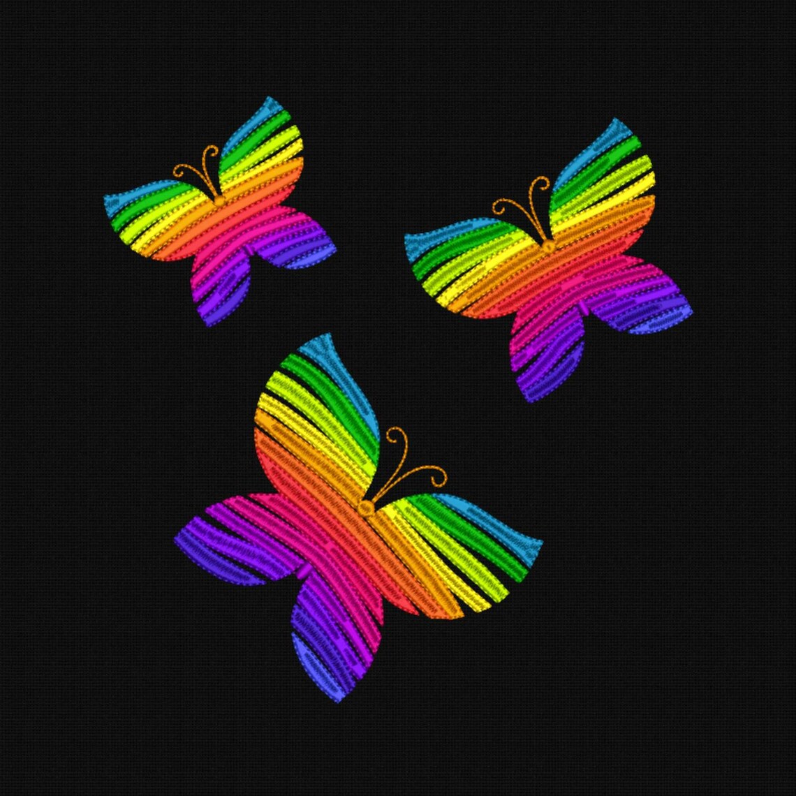 Embroidery Design Butterfly Embroidery Designs Rainbow Etsy