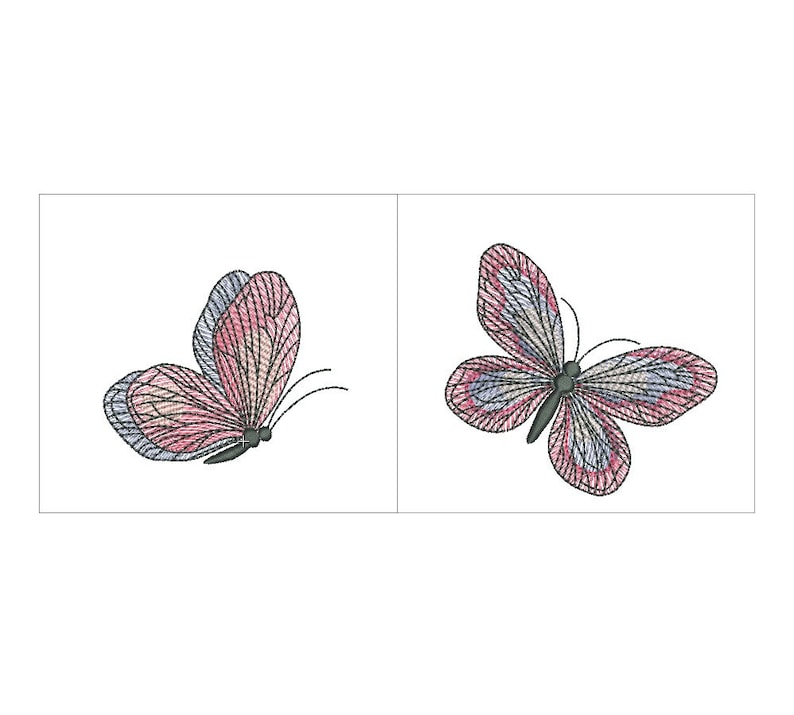 Butterflies Embroidery Design Flowers Embroidery Designs