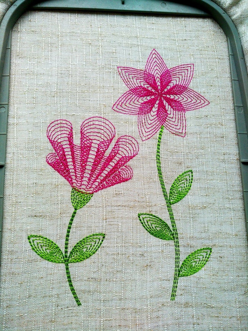 Embroidery Designs Flowers Embroidery Design Etsy
