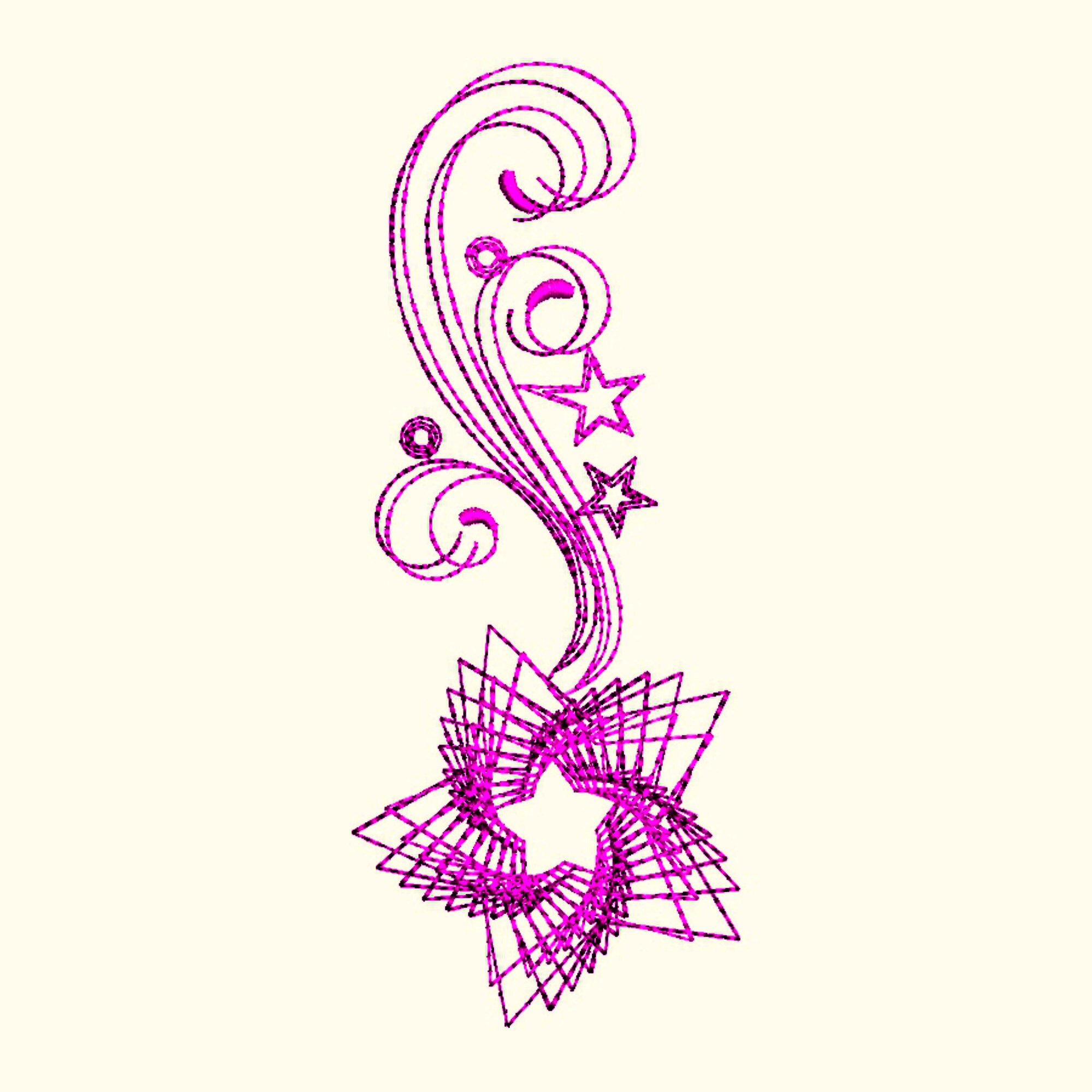 Machine Embroidery Design Star 5x7 in INSTANT DOWNLOAD Star Etsy