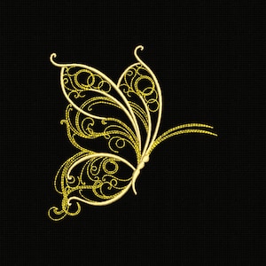 Butterfly Swirls Curls Embroidery Designs Machine Embroidery Digital Files