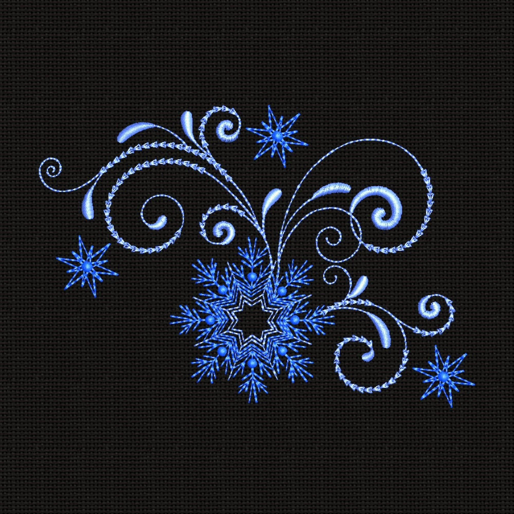 Micro Mini Small 8 Single Snowflakes Machine Embroidery Designs