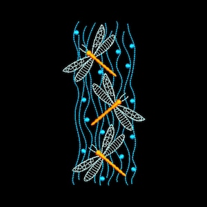 Dragonfly Embroidery Designs Digital files Machine Embroidery Pattern