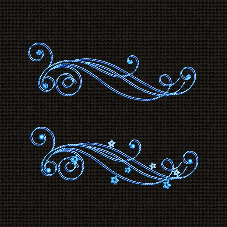 Embroidery designs swirls embroidery design border  etsy
