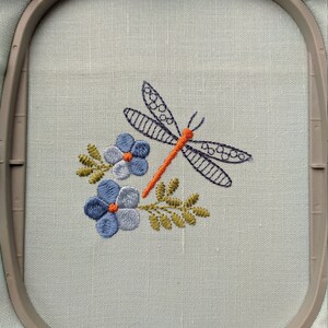 Embroidery Designs Dragonfly Embroidery Design Flowers - Etsy