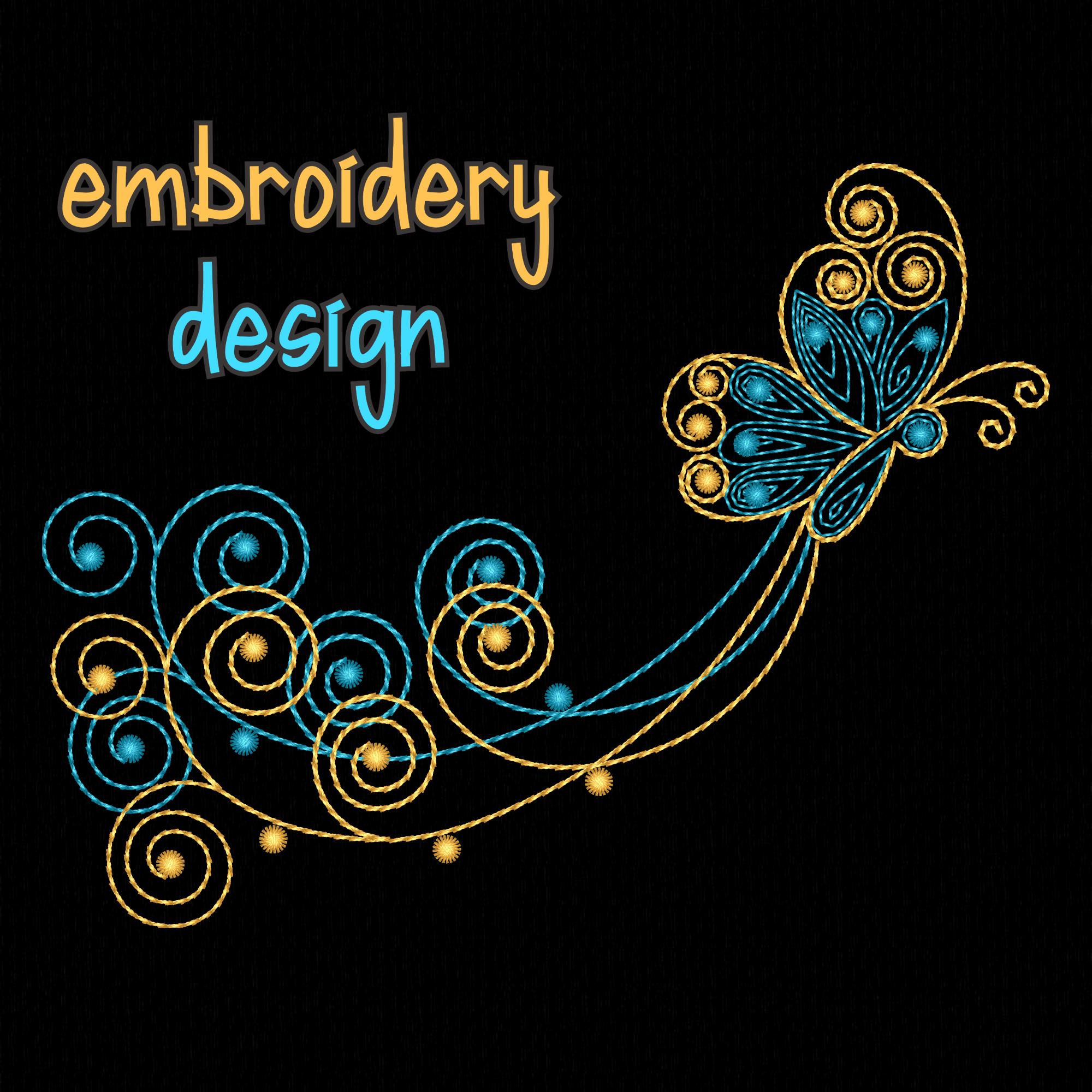 Butterfly Embroidery Design | 5x7 Hoop | Digital Pattern | Instant ...