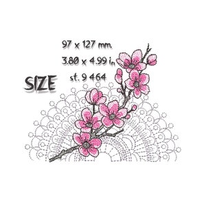 Sakura Embroidery Designs Flowers Machine Embroidery Pattern Stickdatei