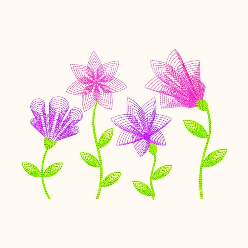 Embroidery Designs Flowers Embroidery Design Etsy