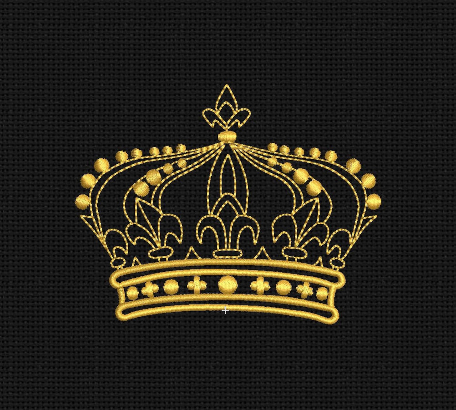 Корона на черном фоне. Корона вышивки Формат Jef. Корона изображение. Вышитая корона.