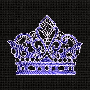 Embroidery Design Cute Crown Machine Embroidery Pattern