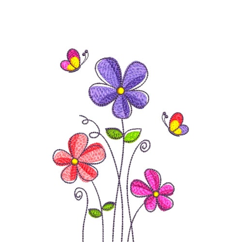 Embroidery Designs Flower Embroidery Design Etsy