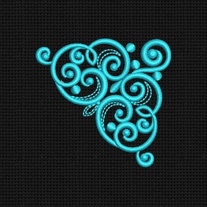 Swirls and Curls Embroidery Design Pattern (Digital File)