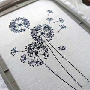 Dandelion Embroidery Design | Cottagecore Wildflower File | Soft Floral Stitch | Instant Download