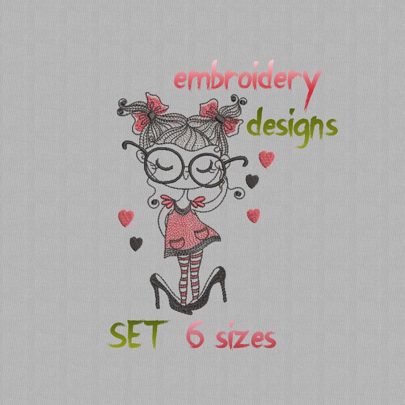 Embroidery Design Girl Embroidery Designs Cute Baby Etsy