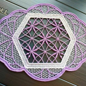 FSL Embroidery Design Lace Doily Machine Embroidery File Instant Download