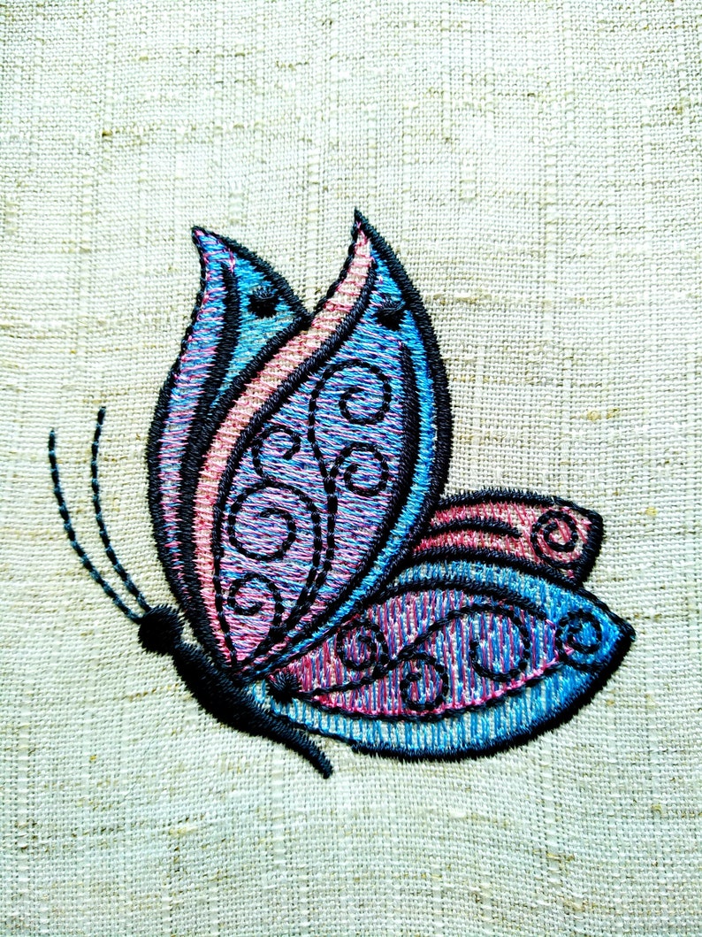 Embroidery Designs Butterfly Embroidery Design Swirls Etsy