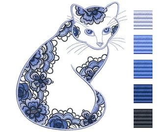 Embroidery Designs Cat Embroidery Design